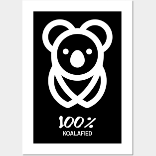 100 % Koalafied - Cute Koala Bear Design Posters and Art